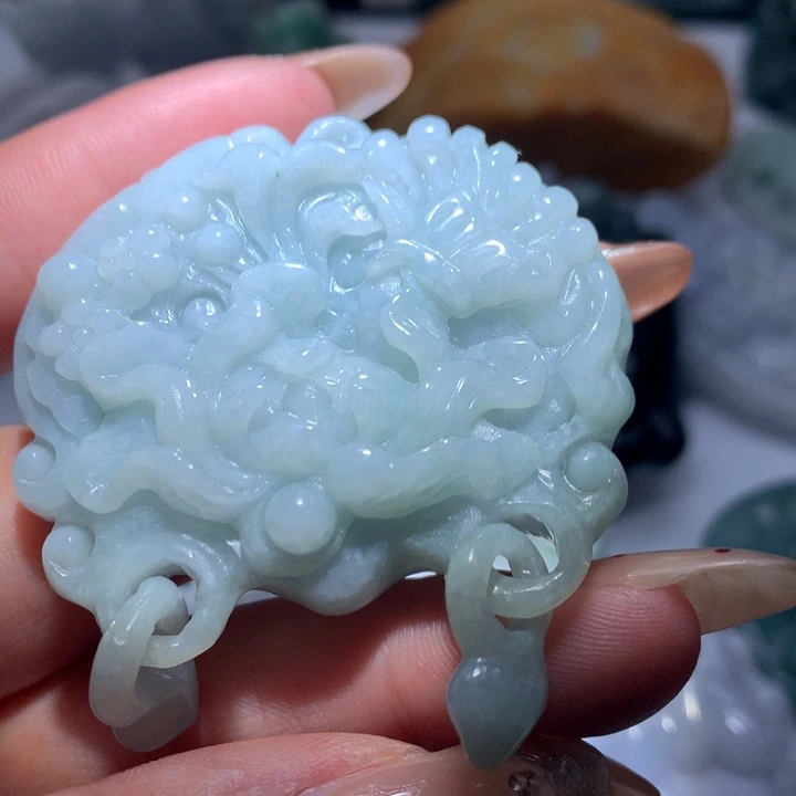 翡翠未镶嵌颈饰保真天然A货翡翠