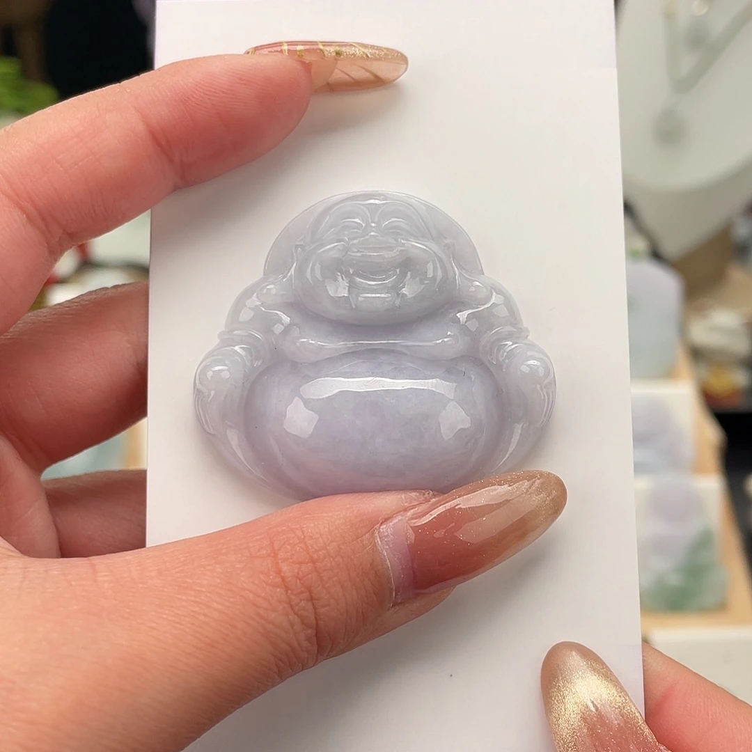 翡翠未镶嵌颈饰佛公