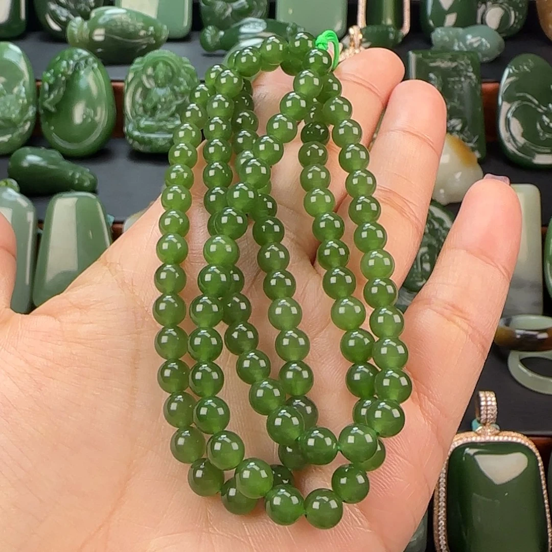 【闪购商品】和田玉（碧玉）颈饰未镶嵌九***娃