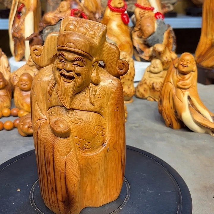 柏木太行崖柏财神爷