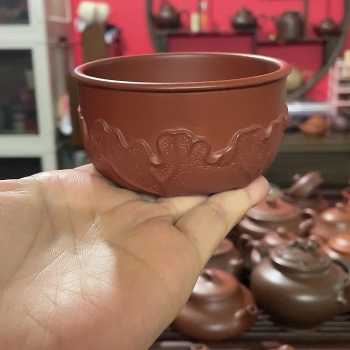 茶杯紫砂主人杯朱泥
