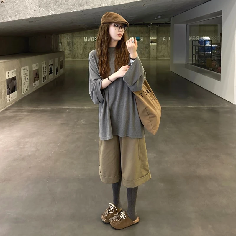 韩系慵懒风松弛感一整套孕妇装女早秋季时髦超火高质量两件套秋装