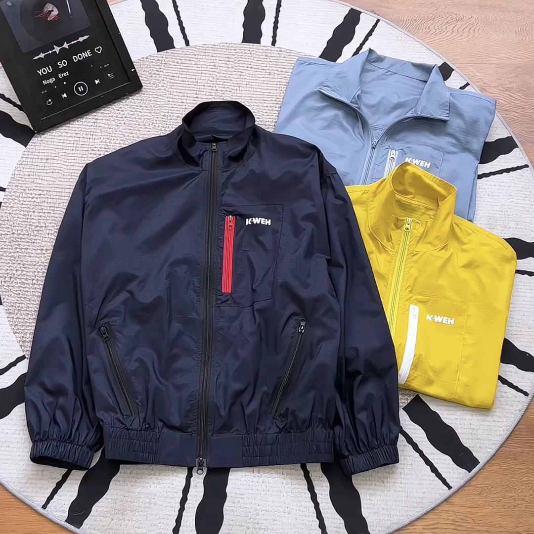 K•WEH夏季防晒衣遮阳防紫外线拼色轻薄透气宽松运动撞色防晒服