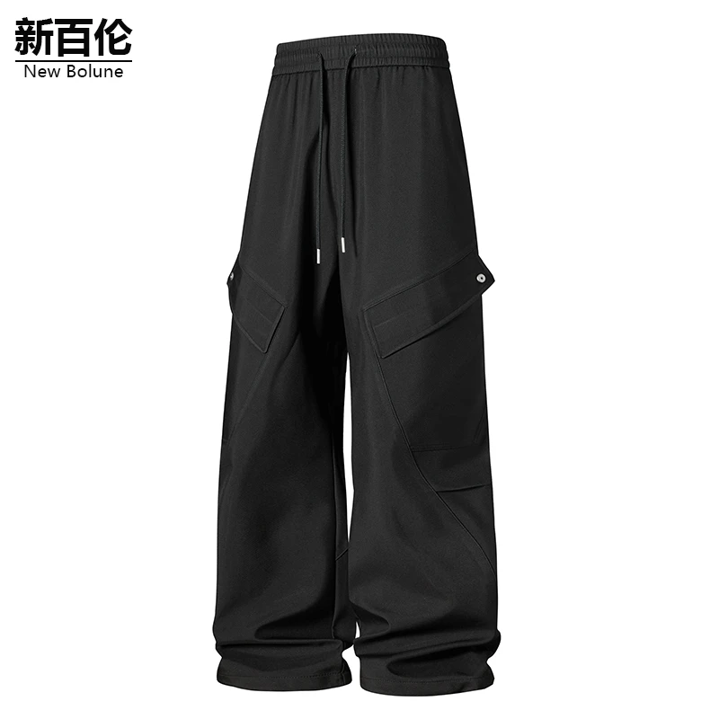 新百伦/NEW BOLUNE潮流百搭工装裤男秋季新款美式宽松直筒阔腿裤