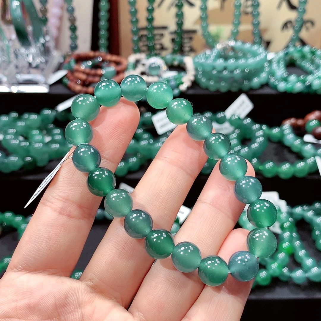 翡翠未镶嵌手链卡9.8