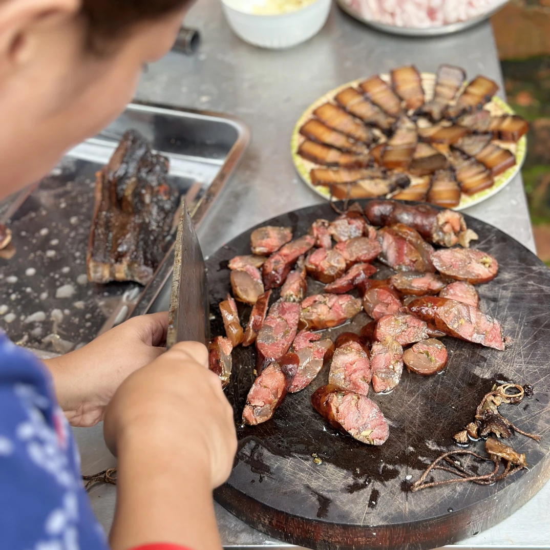 【正宗土猪腊肉】广西河池柴火烟熏农家土猪腊肉腊香肠传统工艺腌制