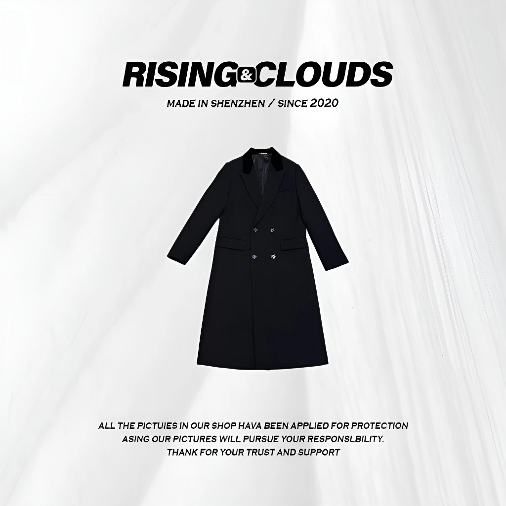 RISING&CLOUDS【小云姐】舒适百搭气质显瘦羊毛大衣010178