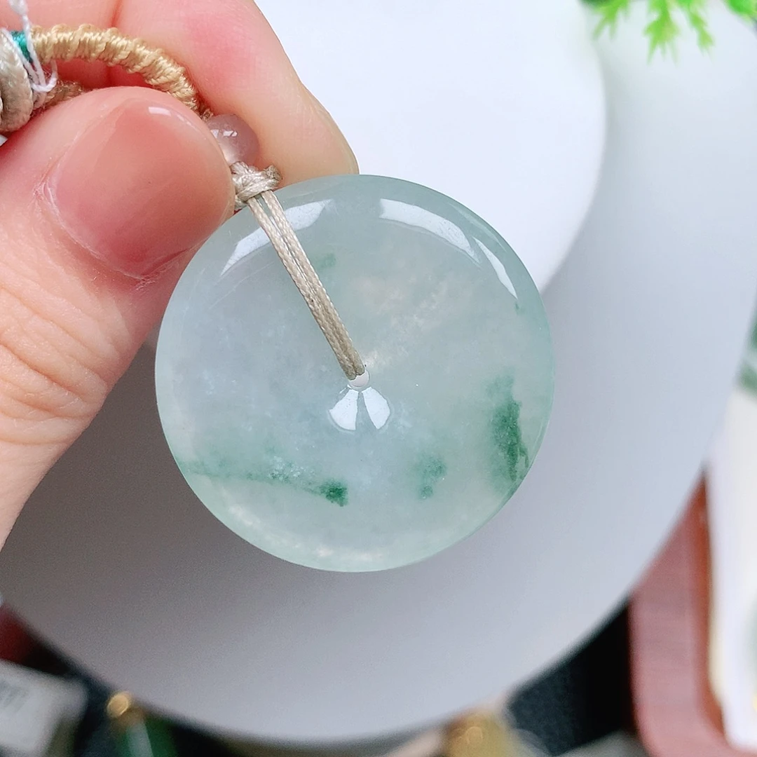 翡翠未镶嵌颈饰平安30.1-5.3