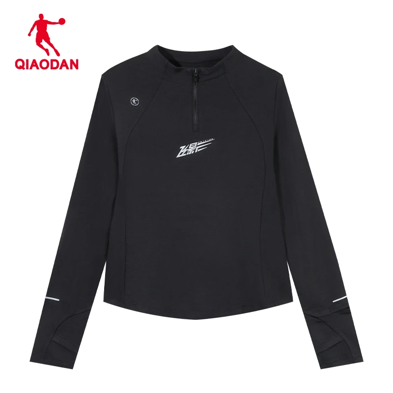 乔丹运动t恤衫秋季上新女长袖跑步上衣修身弹力款柔软亲肤舒适t恤