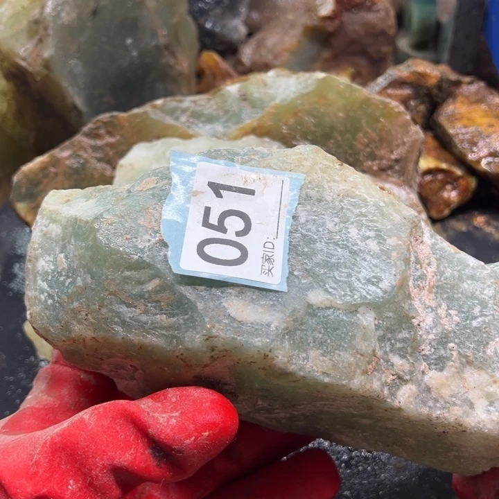 透闪石-蛇纹石玉珠宝奇石未镶嵌黄****9