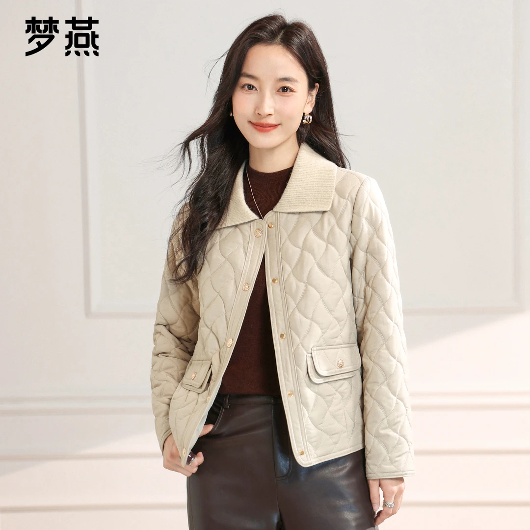 梦燕秋冬女中老年妈妈装翻领短款休闲轻薄保暖棉服外套CY31B5007