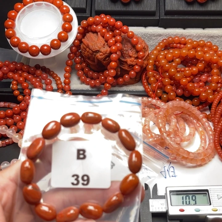 未镶嵌多样性发货默认微瑕称重10m m南红玛瑙