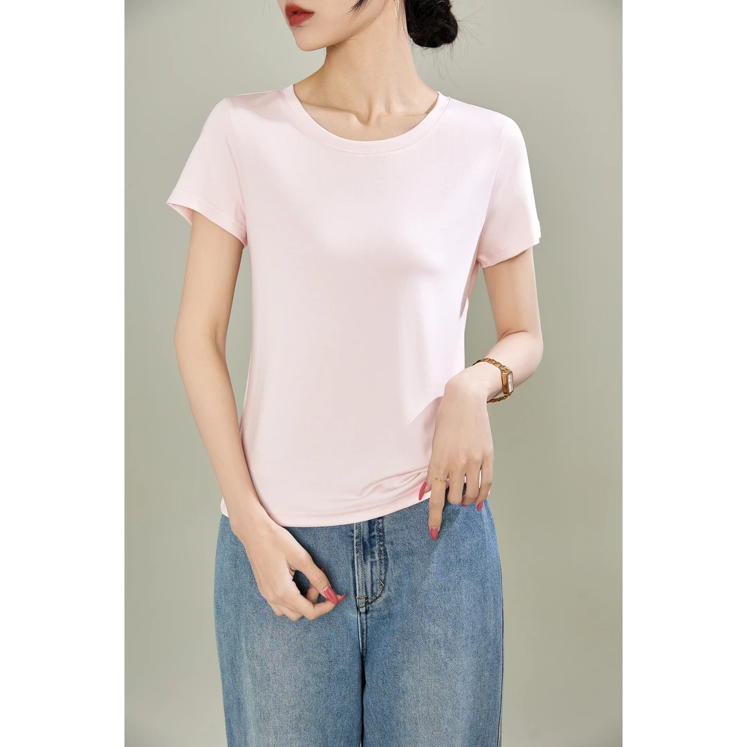 B 门店37&9！方程式T恤」兰精莫代尔/7A抑菌/气质短袖上衣女 C21273