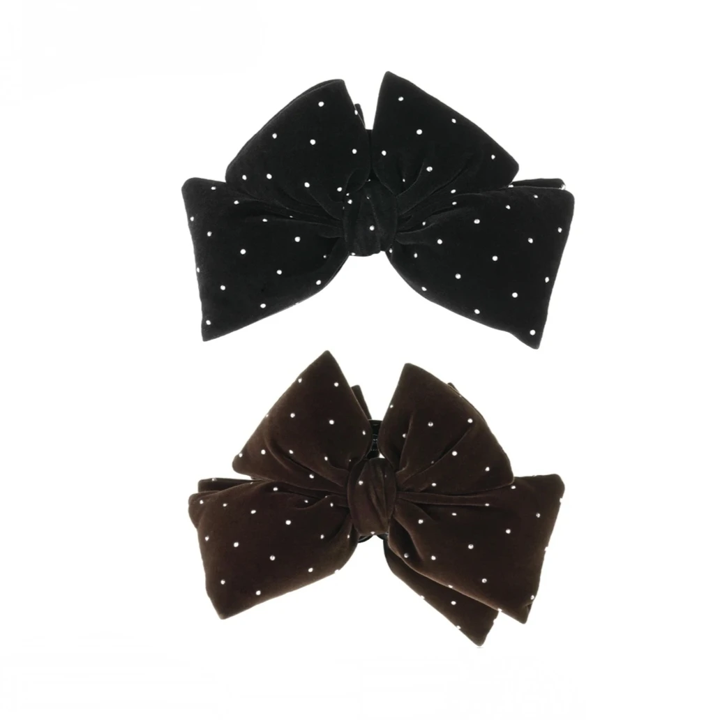 【繁星点点】韩国新款立体填充丝绒蝴蝶结温柔时尚气质氛围感抓夹女