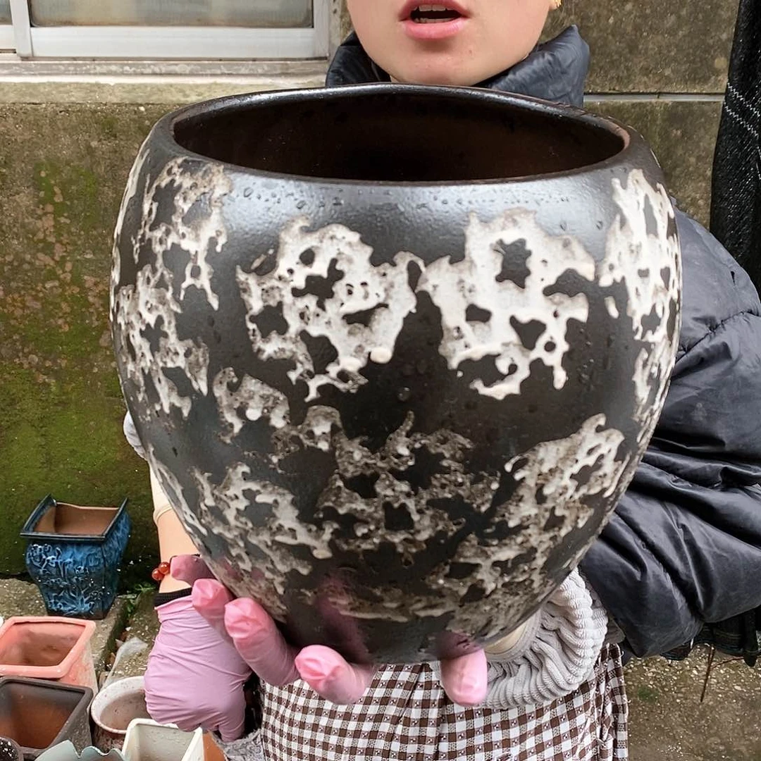 红泥花盆正品口20高24