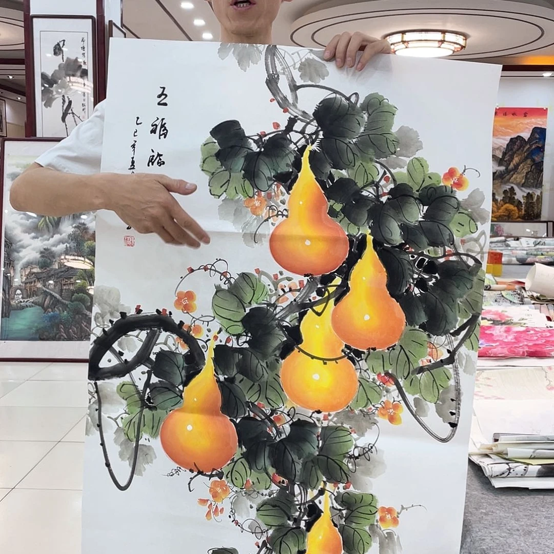 国画构图随机纯手绘作品