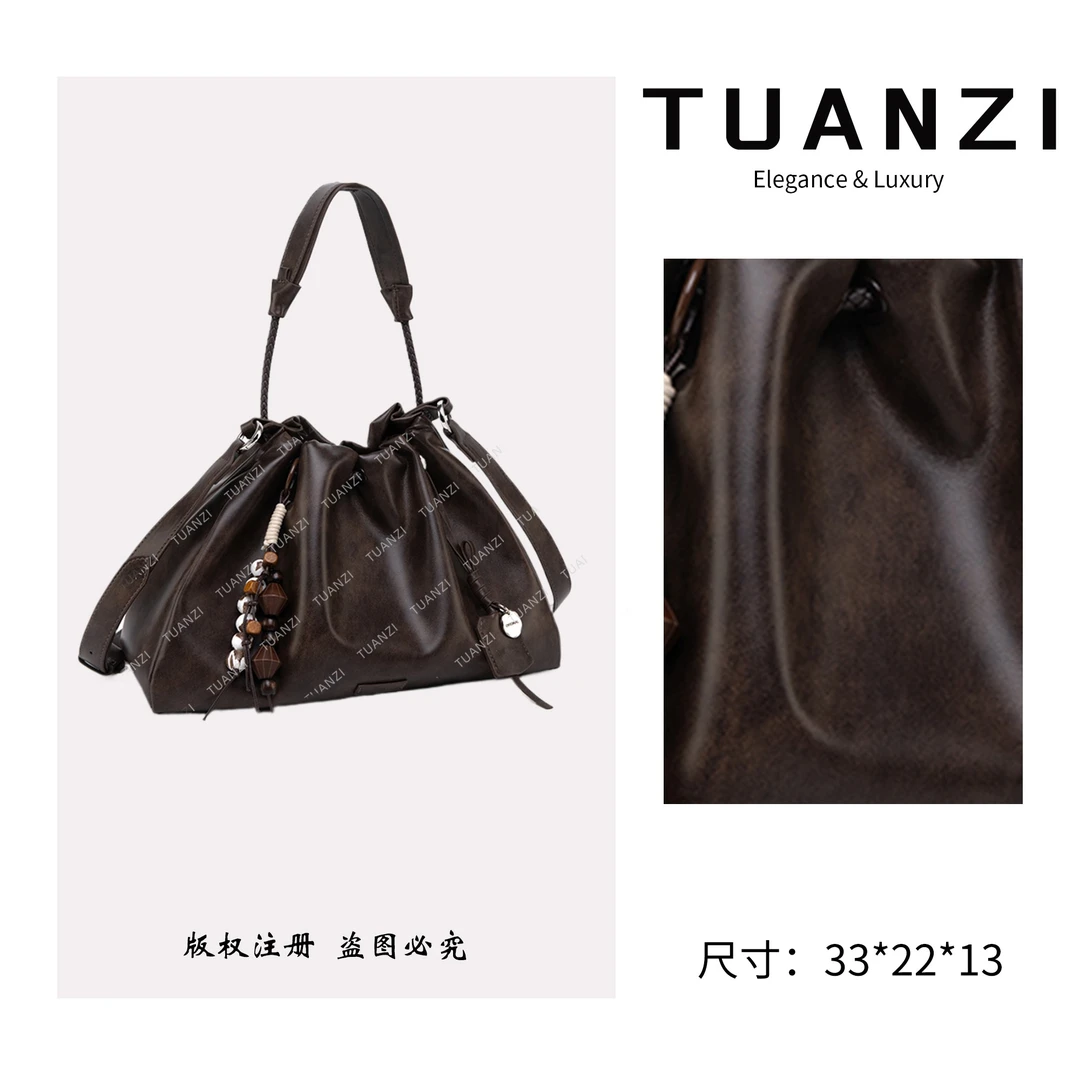 TUANZI『高端玩家』秋冬新款小众设计福袋包 QYX-9757-1-法式烘焙