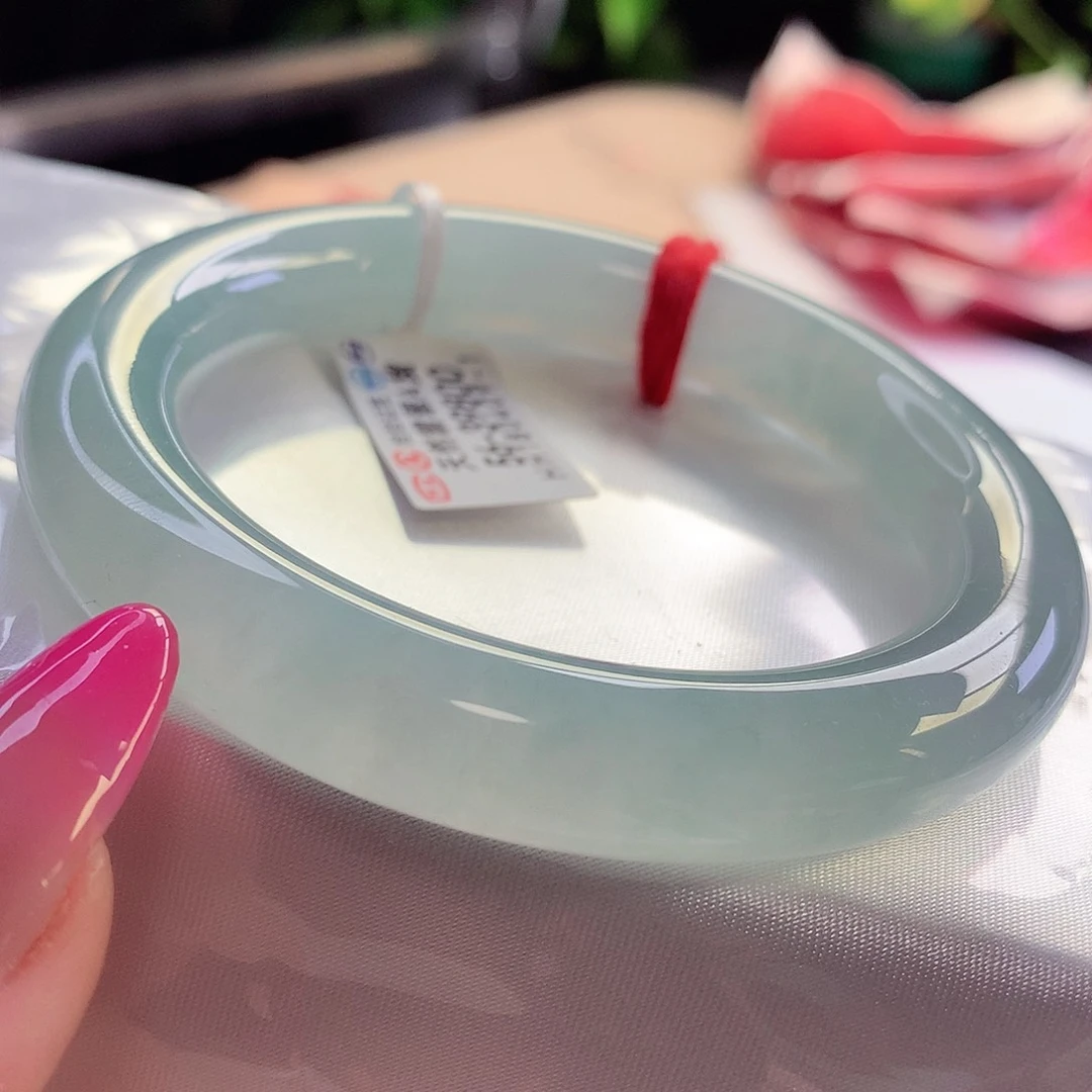 未镶嵌手镯翡翠天然A货翡翠56-57冰泉水 清澈见底