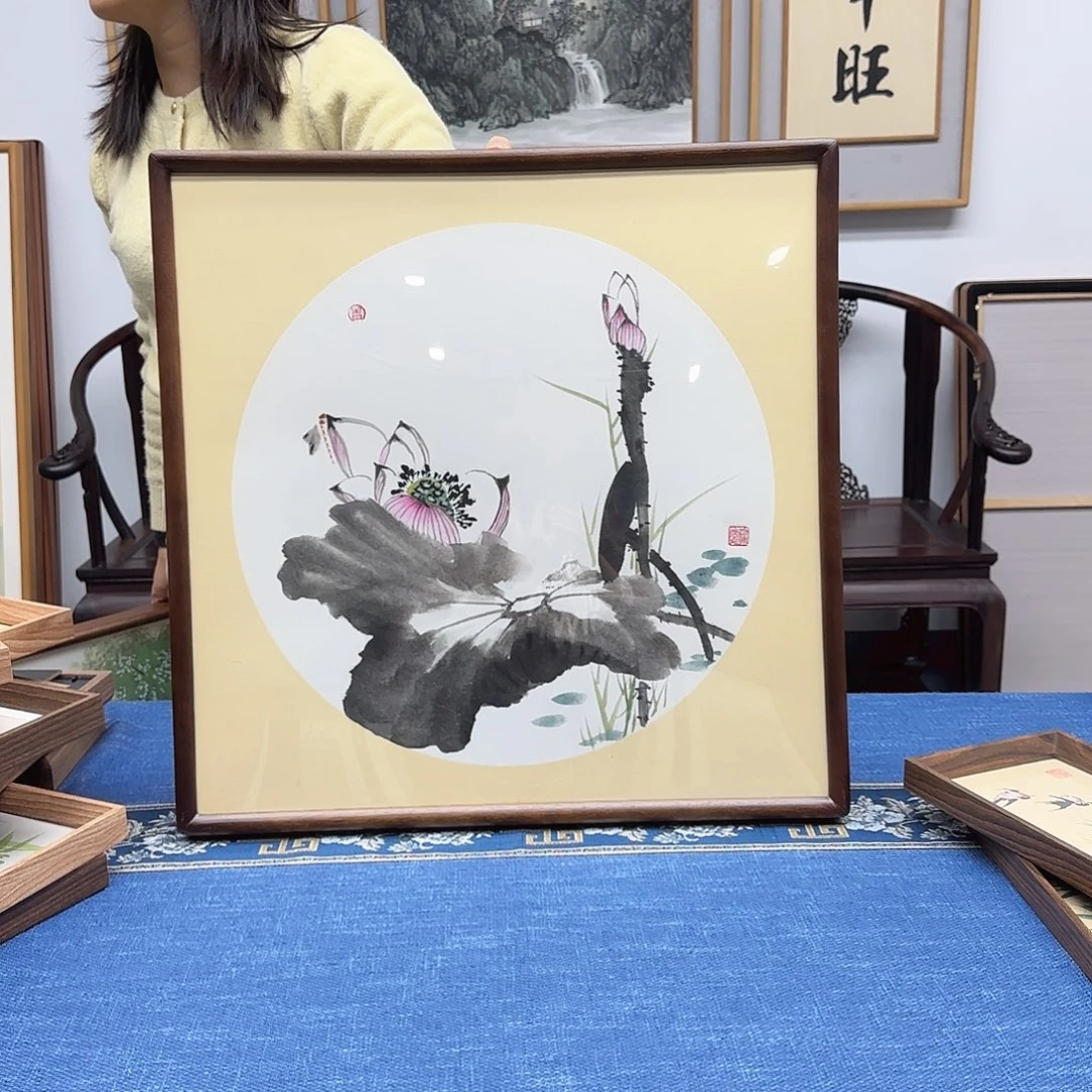 国画徐然老师荷花