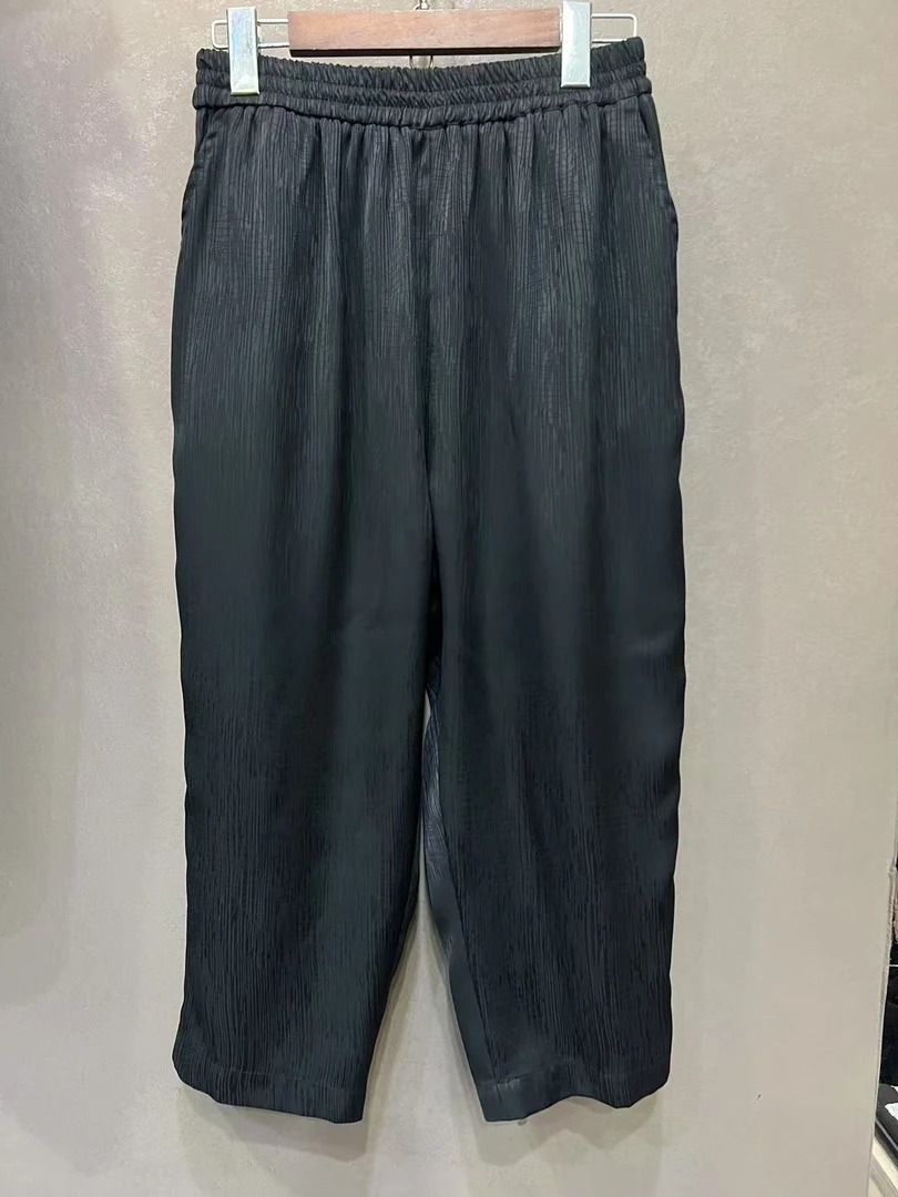 C-17黑色暗纹裤子