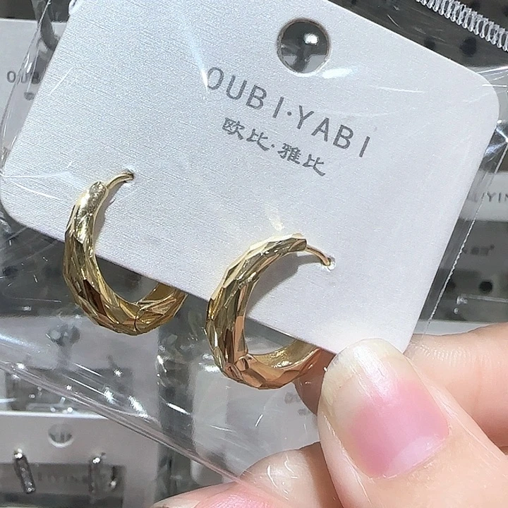 锆石纯铜合金金色耳扣车花