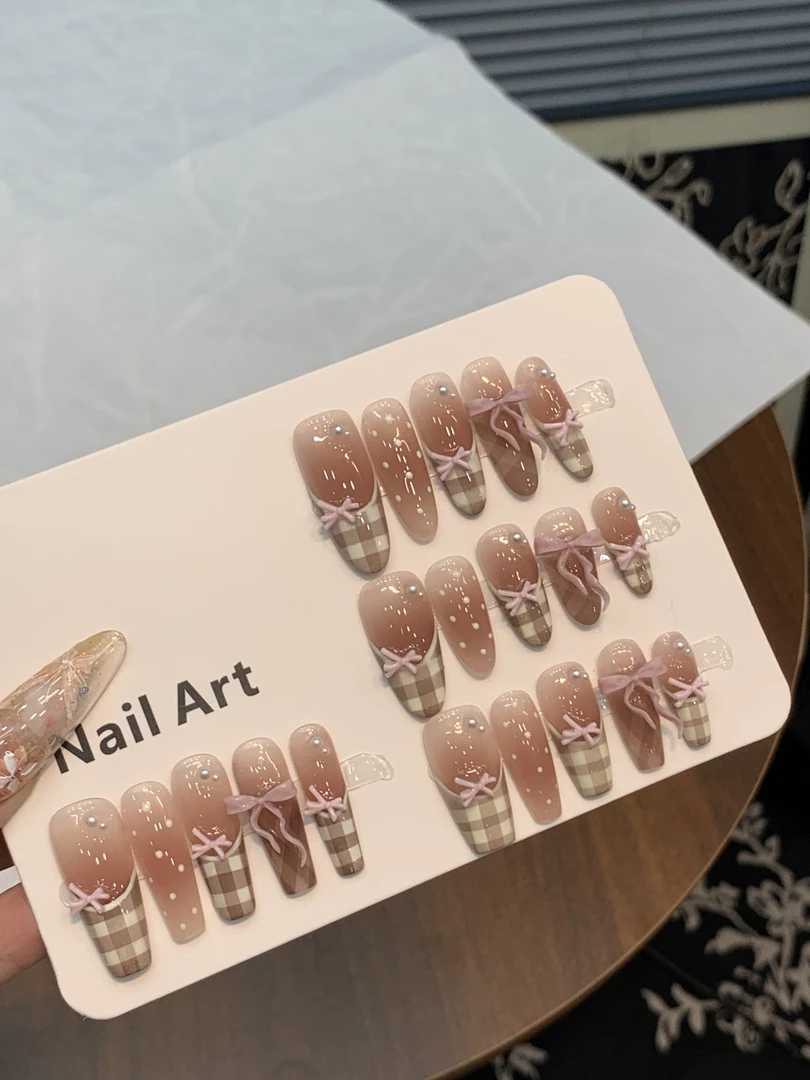 【时光格纹】(现货)手工穿戴甲