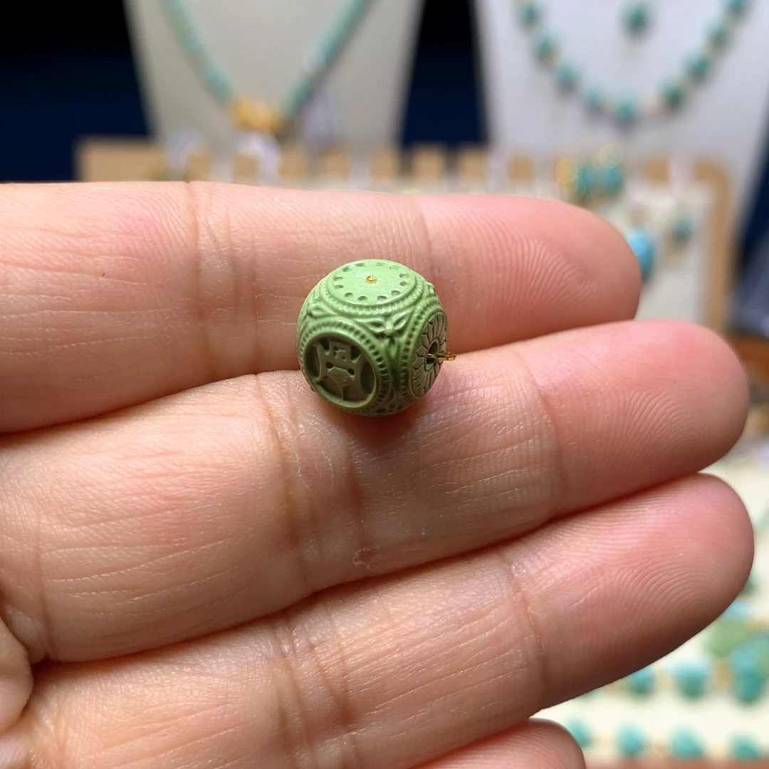 未镶嵌绿松石六方10mm