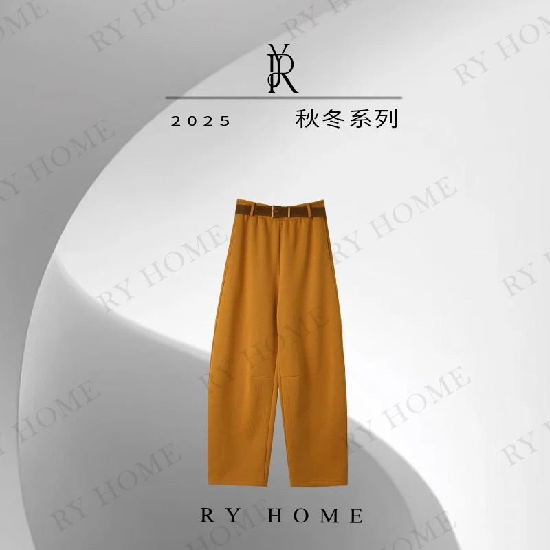 【容雨RYHOME】净版加厚加绒弯刀休闲卫裤253K2891