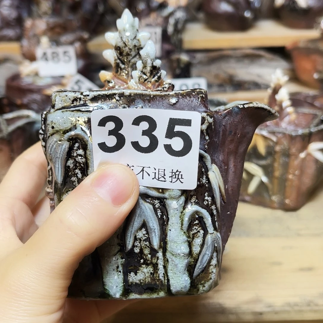 杯索*柴烧粗陶手捏宝瓶微瑕