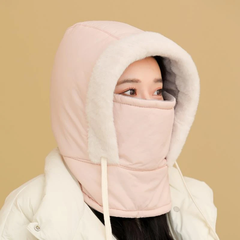 【防寒保暖】新款保暖雷锋帽加绒加厚护耳防寒围脖一体防风骑行帽