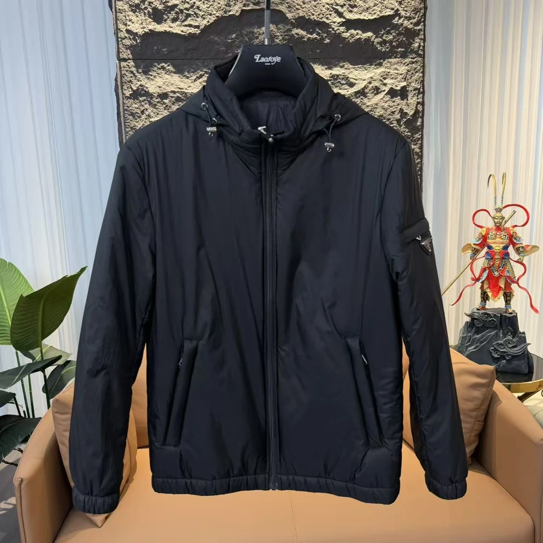 【VanJazny】新款高端时尚休闲男士简约连帽棉服外套318