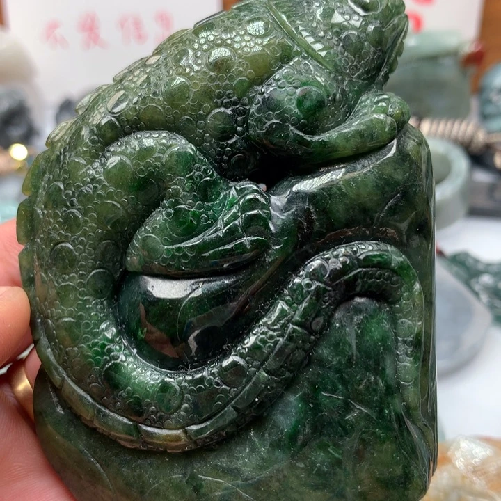 翡翠颈饰未镶嵌保真天然A货翡翠