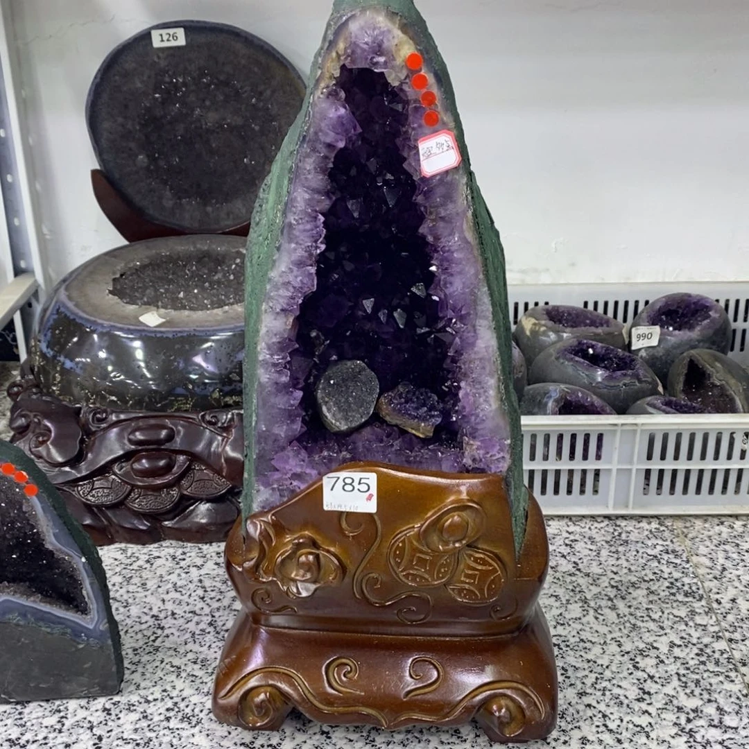 快***拜珠宝半成品紫晶未镶嵌785