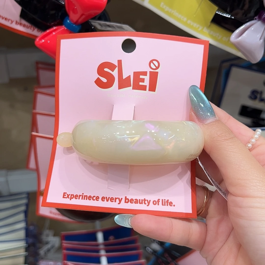 非金属皮质半圆人鱼色扭扭夹