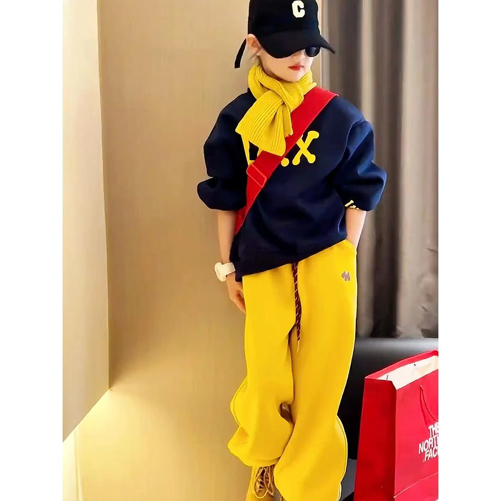 童装反季套装秋冬季2025新款韩系儿童卫衣两件套女孩潮酷穿搭洋气