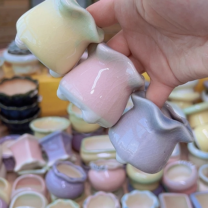 红陶陶瓷花盆当场满12包邮