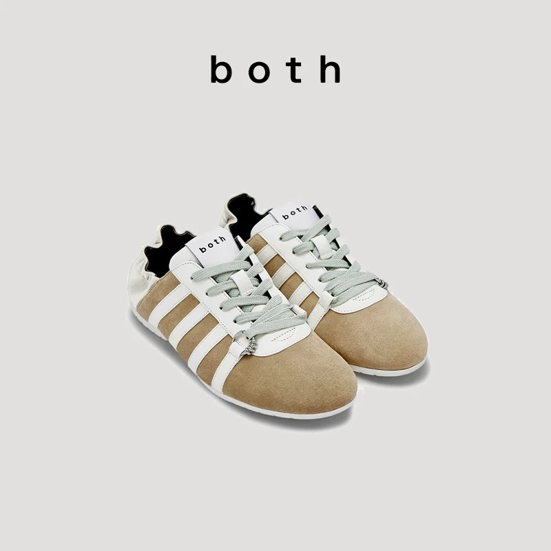 both2025秋季鲨鱼头薄底鞋德训鞋松紧后跟设计时尚休闲鞋女