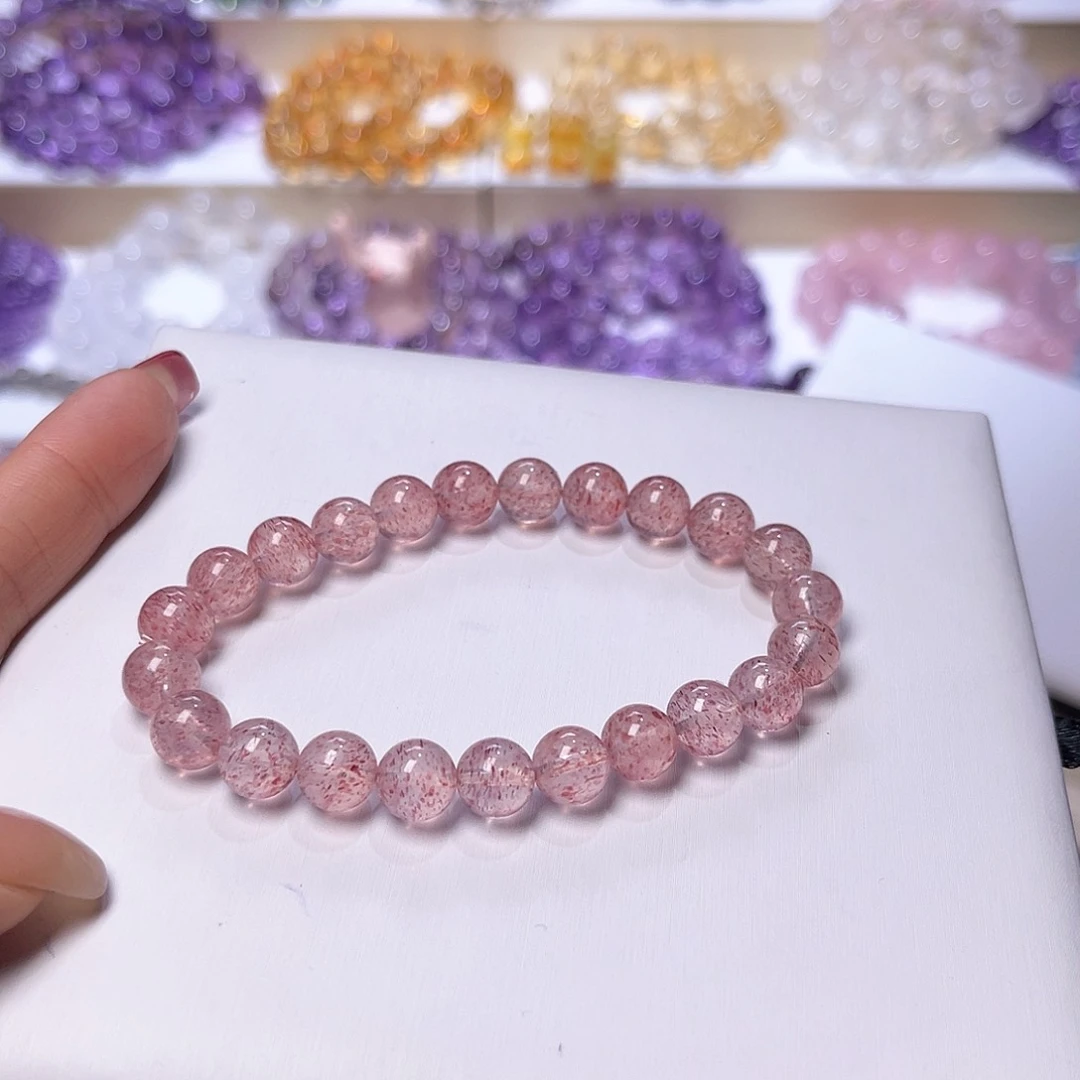 水晶手串未镶嵌布****门天然水晶8mm