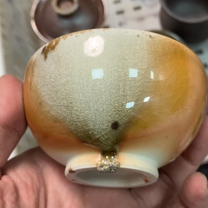 柴烧杯子与宝瓶大放漏