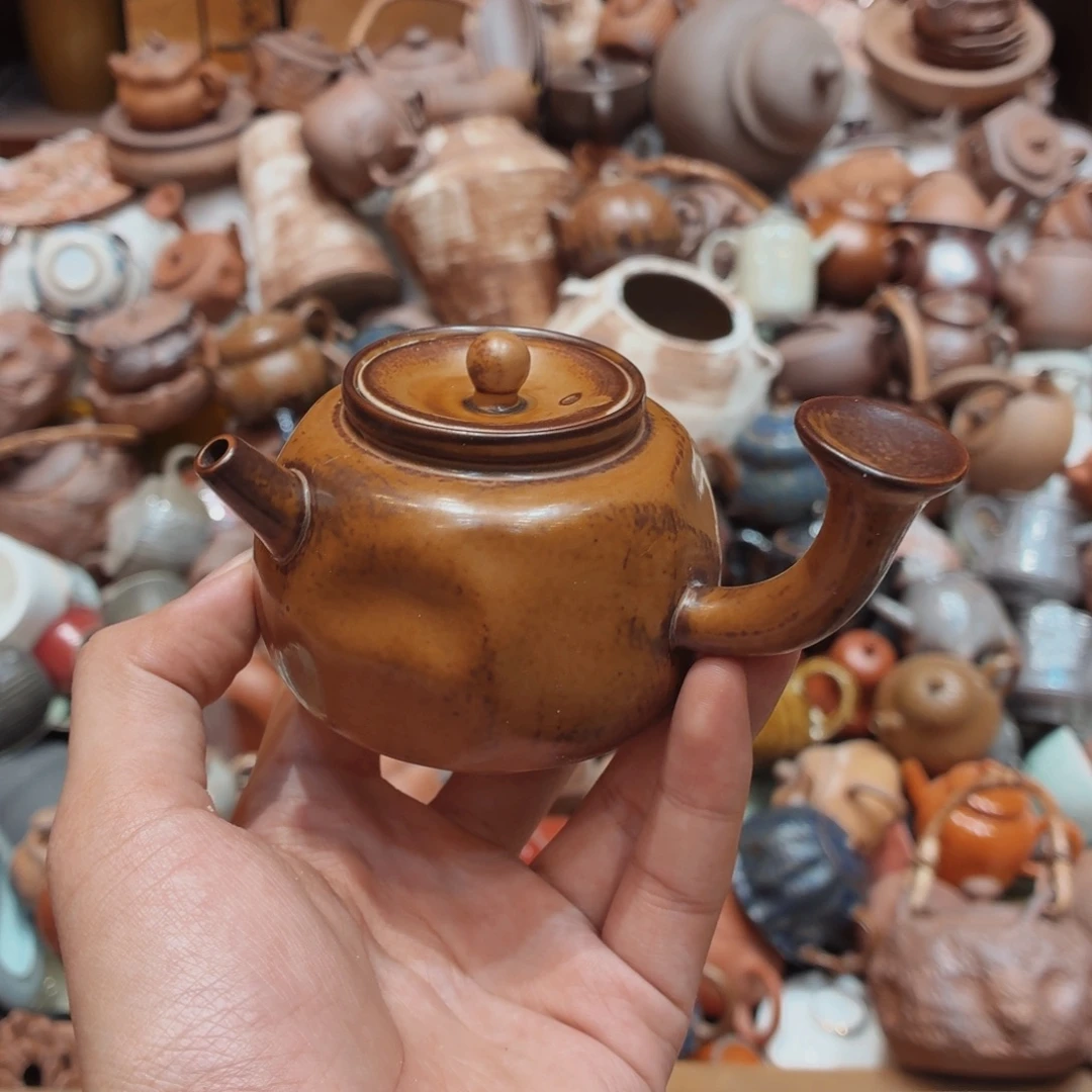 柴烧老岩泥高温茶器皿