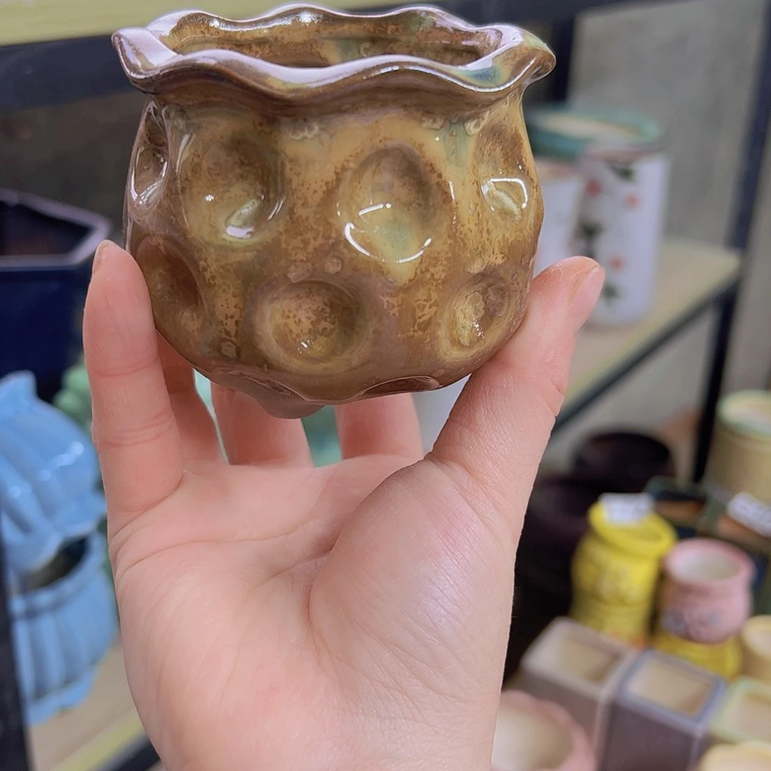 红陶陶瓷花盆当场满12包邮