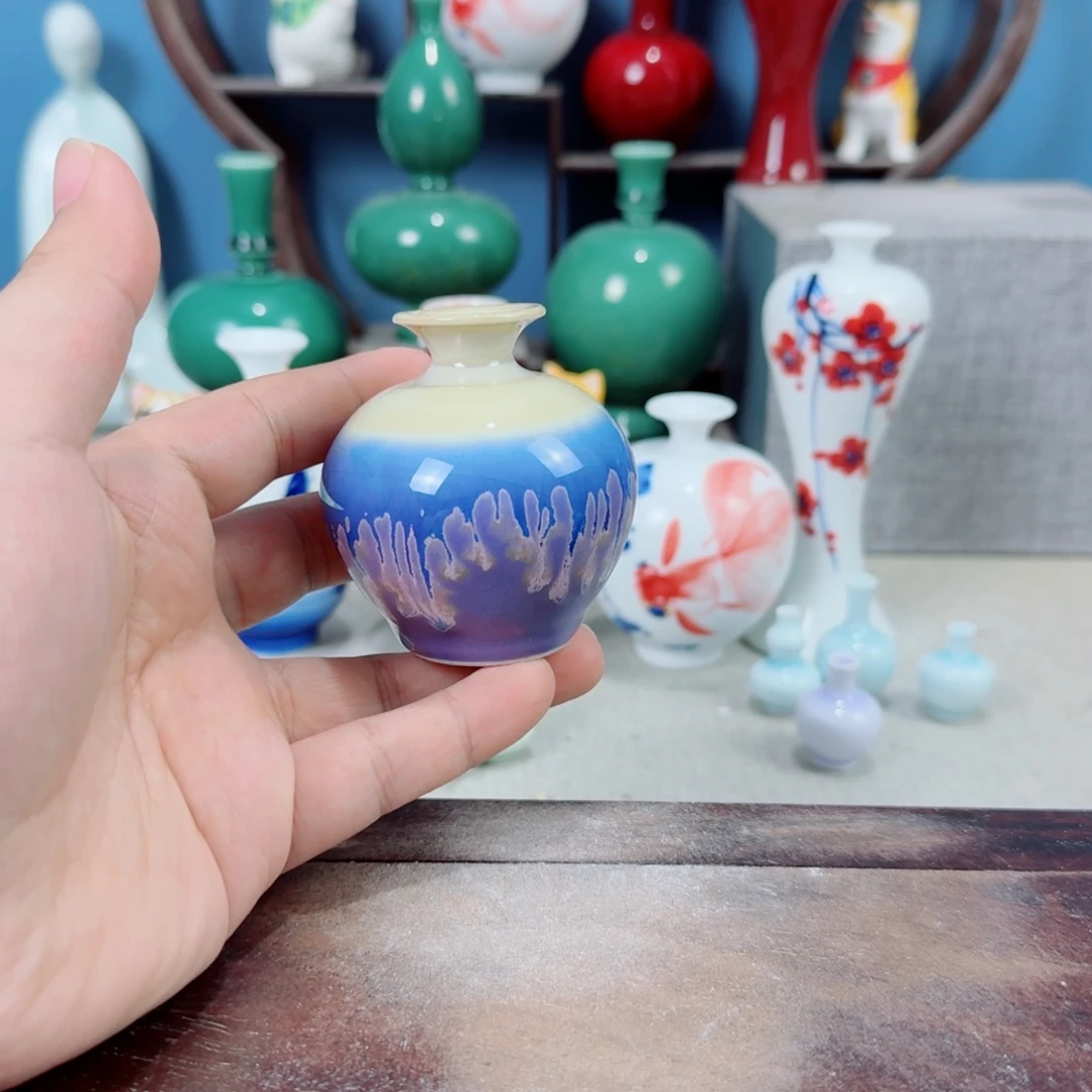 陶瓷手工小花器摆件