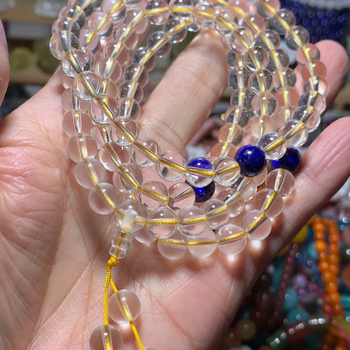 水晶未镶嵌手链8mm佛珠手链