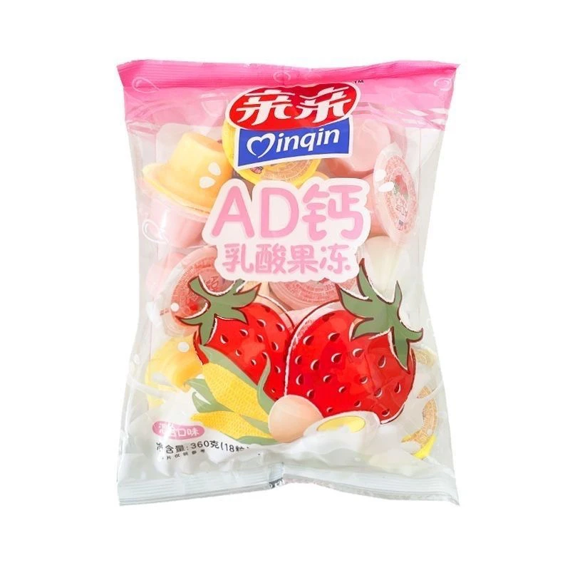 【2袋】亲亲什锦味果冻360gAD钙乳酸果冻果味冻（12月到期）
