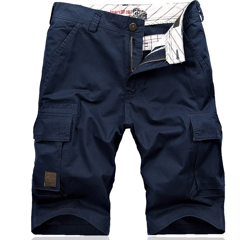 好货推荐！男士纯棉七分裤短裤男士工装裤多口袋休闲中裤夏季宽松