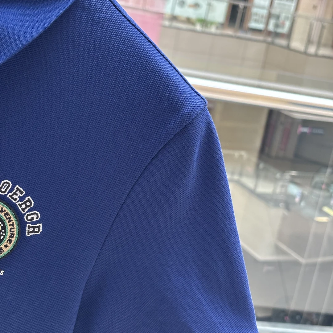 欧品男士夏季新款刺绣翻领潮流时尚休闲春夏纯色POLO衫 112