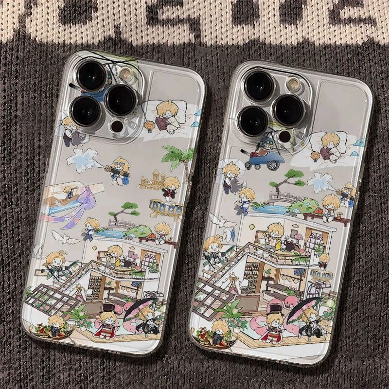 卡通二次元太空手机壳适用于苹果15透明iphone14手机壳1312pro