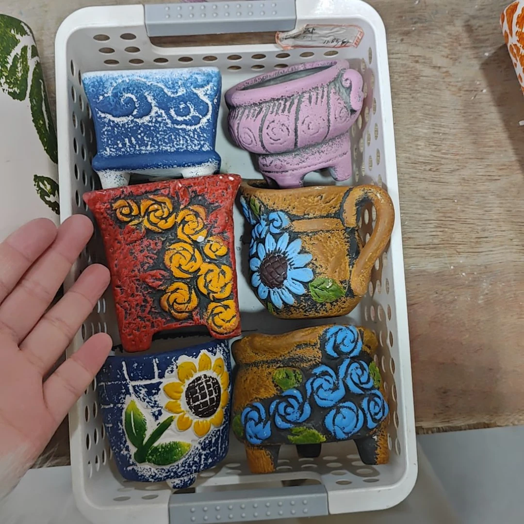 红陶吸水透气的白陶花盆凑满12发货