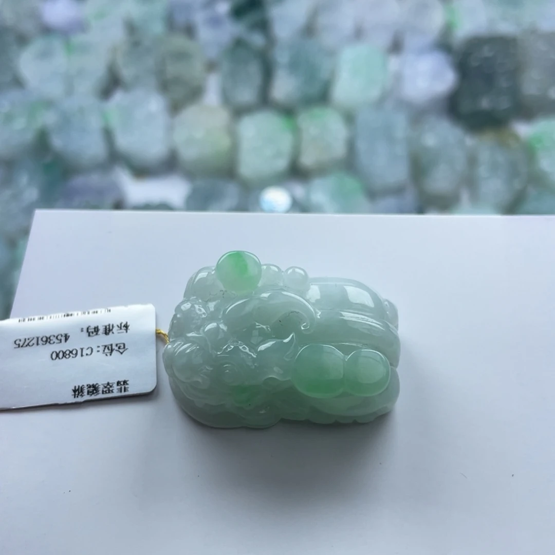 翡翠未镶嵌颈饰貔貅