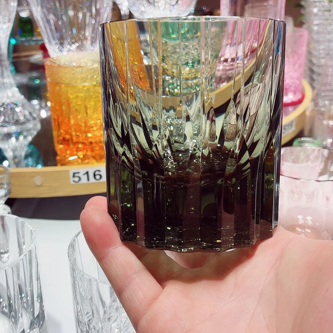 ****的平底款水晶玻璃威士忌